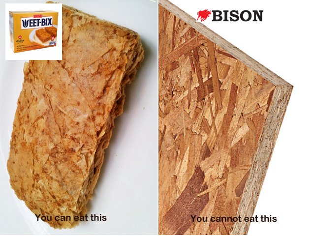 weetbix and chipboard